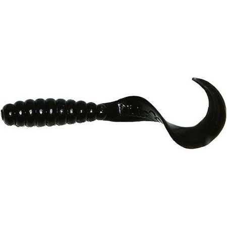 Mister Twister Teenie Curly Tail Grub, 2, Black, 20PK TTSF20-3